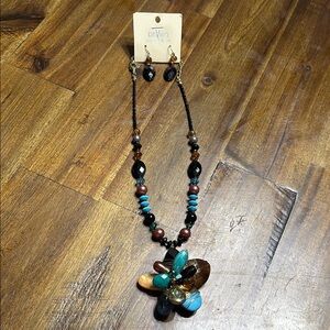 DaVinci Black and Brown Beaded Necklace Set